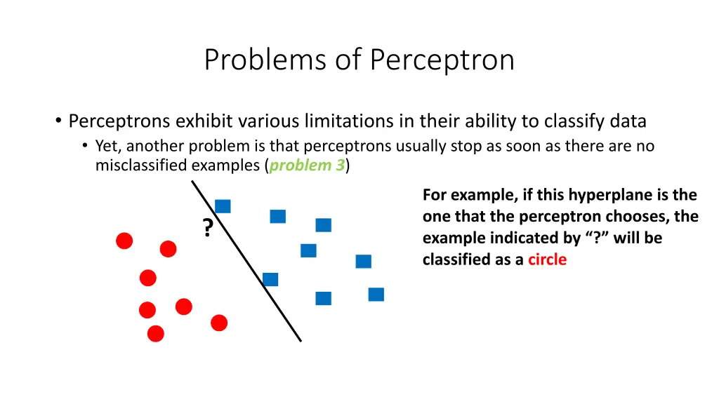 problems of perceptron 8