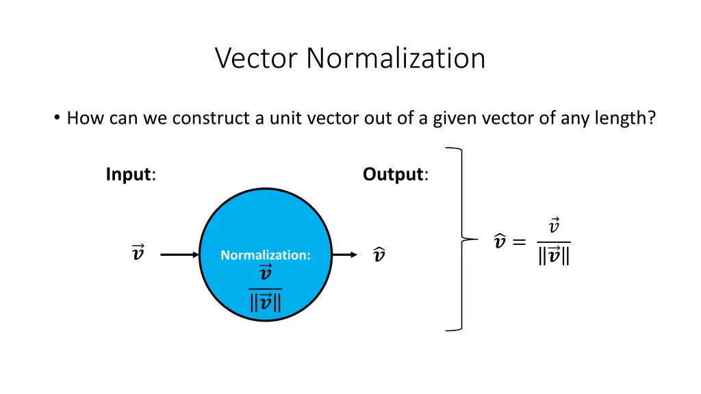 vector normalization 1