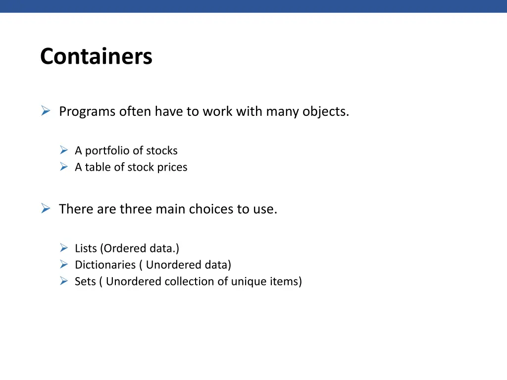 containers