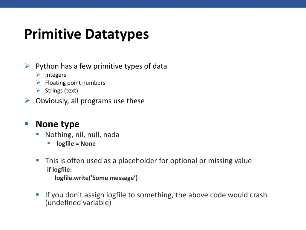 primitive datatypes