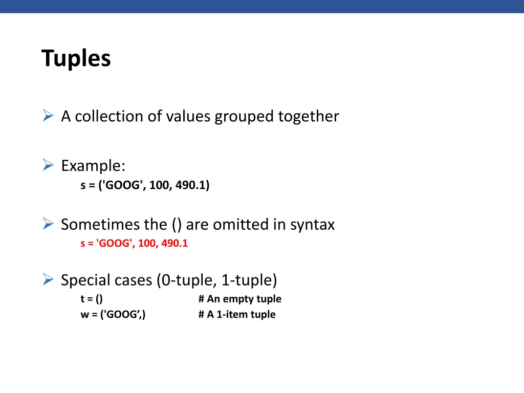 tuples