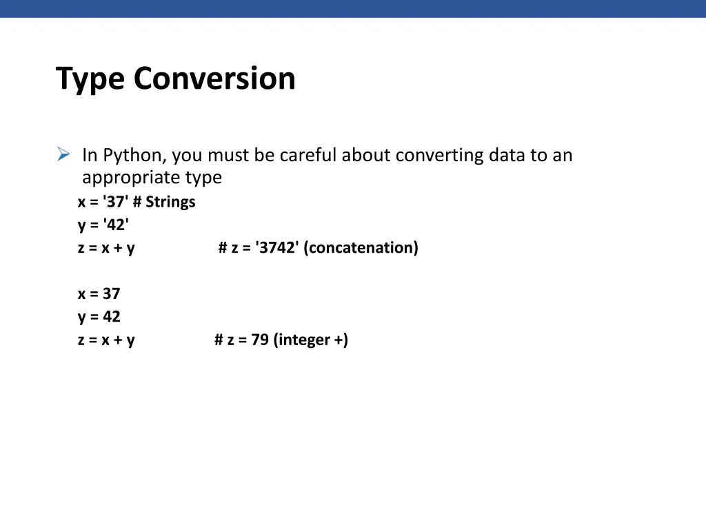 type conversion