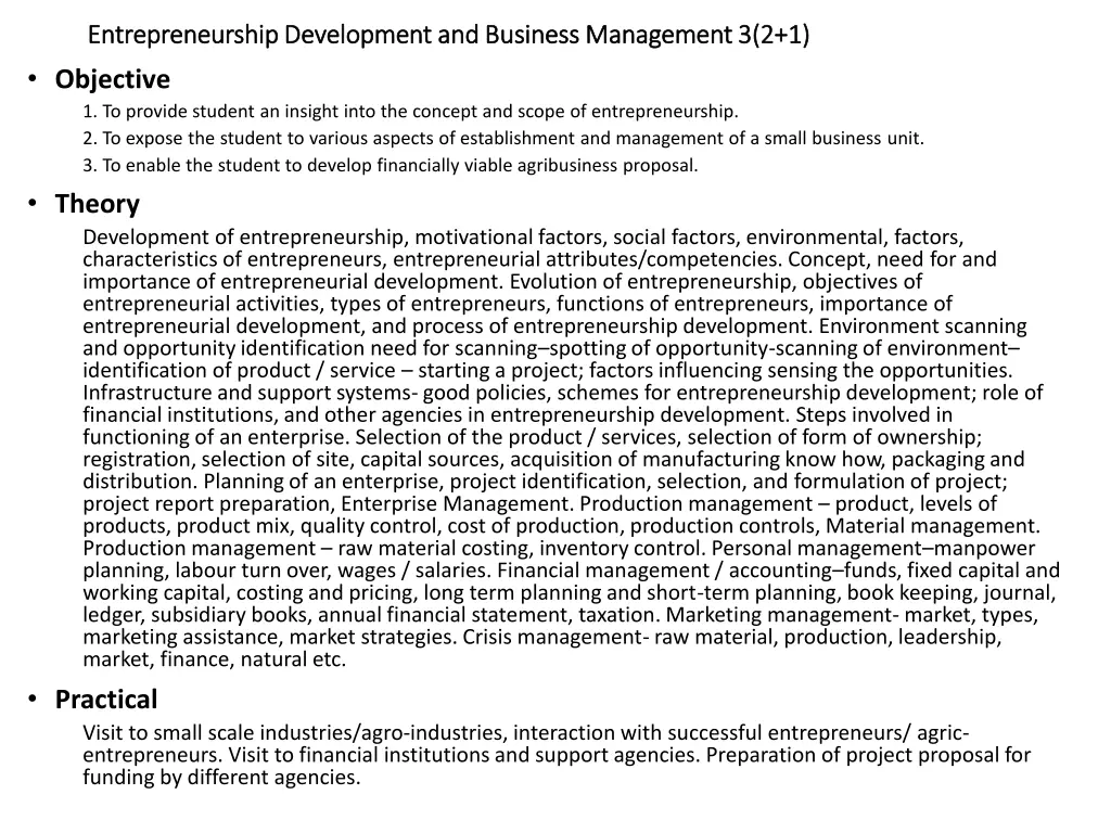 entrepreneurship development and business