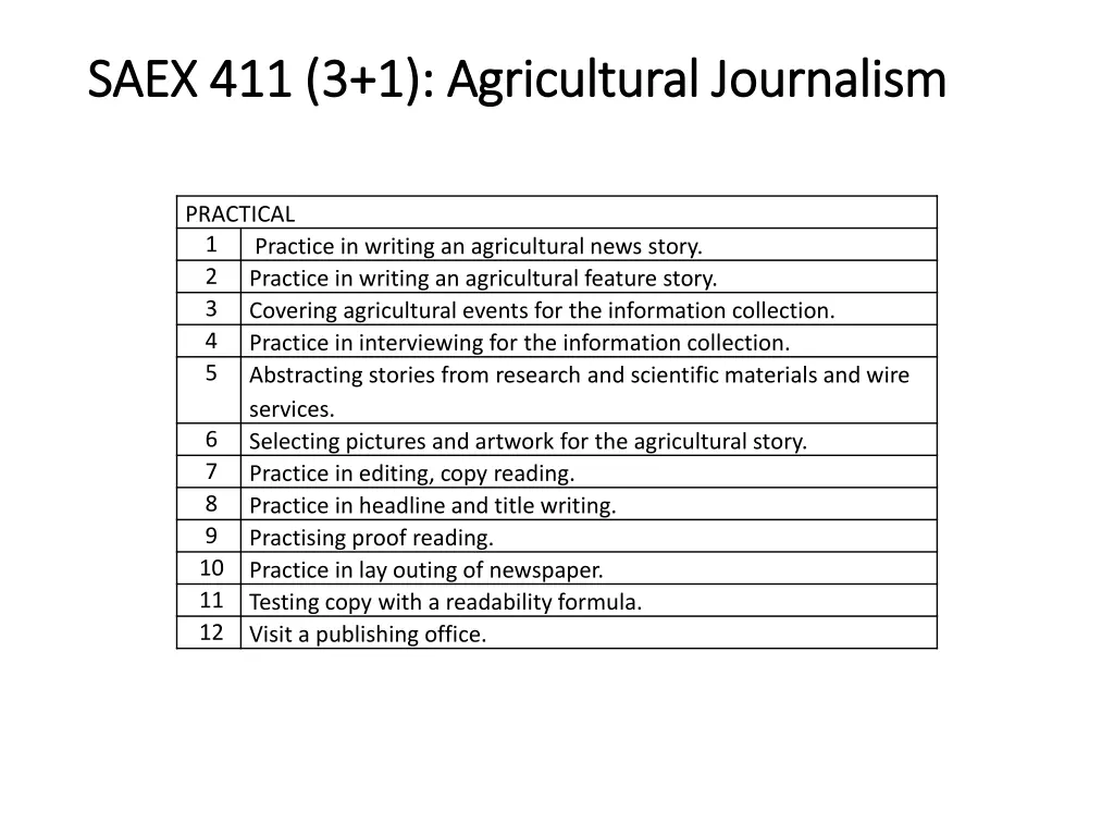 saex 411 3 1 agricultural journalism saex 1