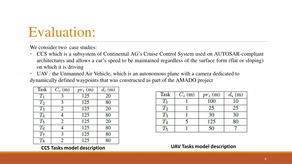 evaluation