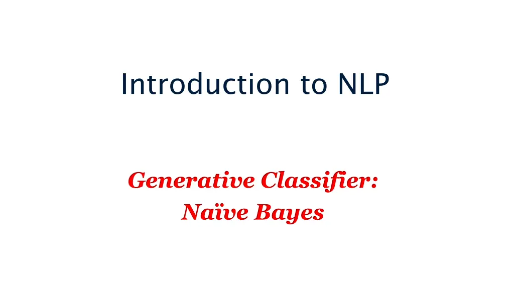 introduction to nlp 1