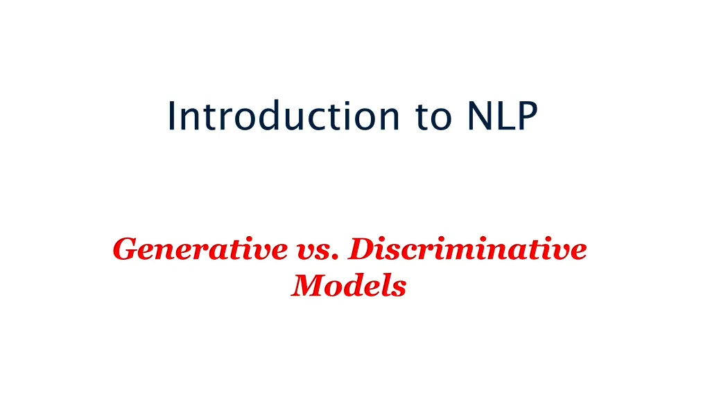 introduction to nlp