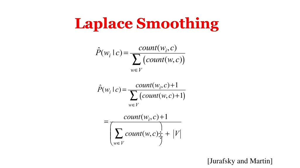 laplace smoothing