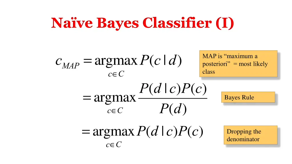 na ve bayes classifier i