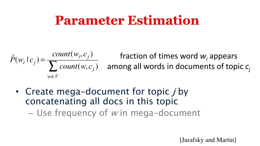 parameter estimation