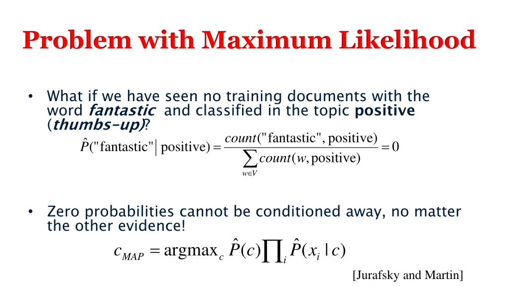 problem with maximum likelihood