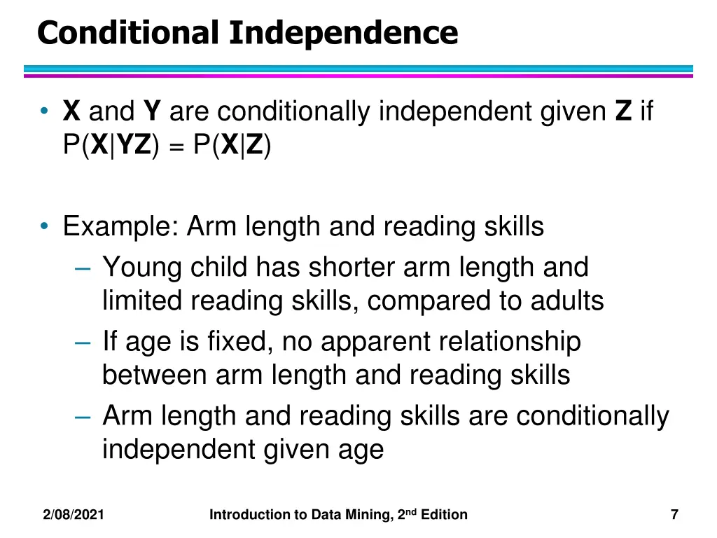 conditional independence
