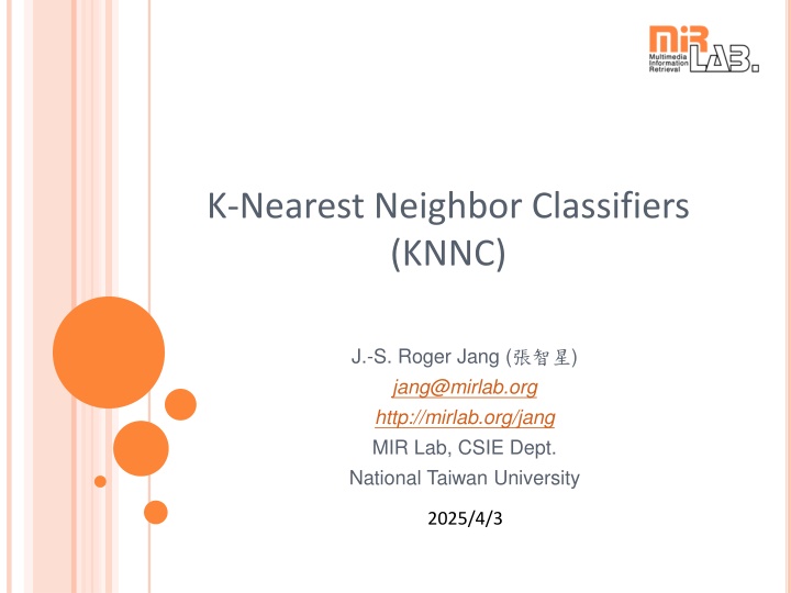 k nearest neighbor classifiers knnc