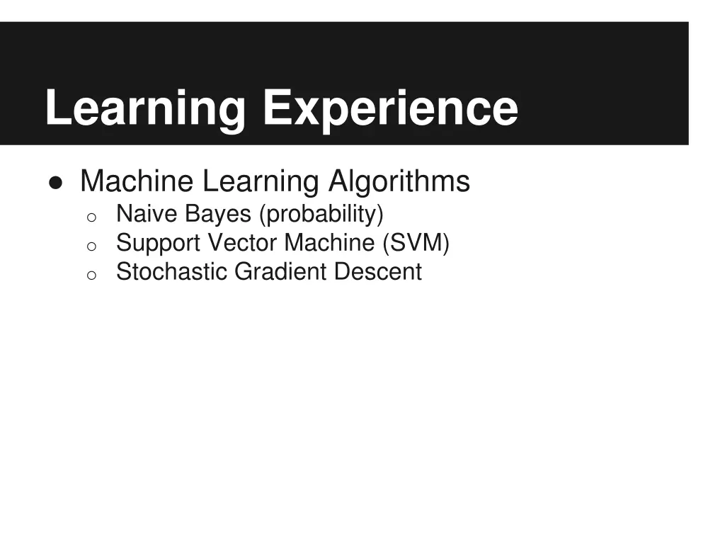 learning experience