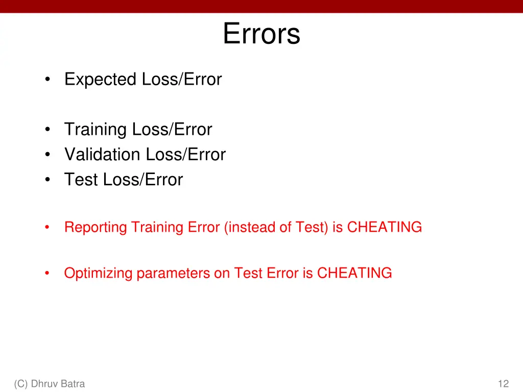 errors