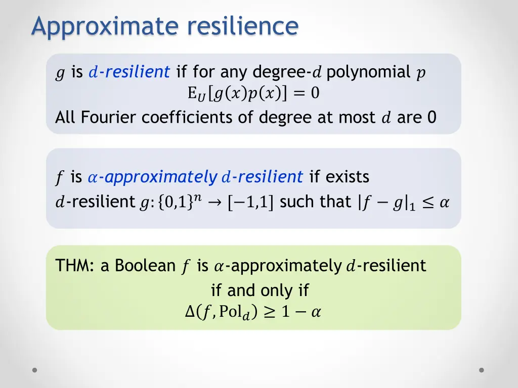 approximate resilience