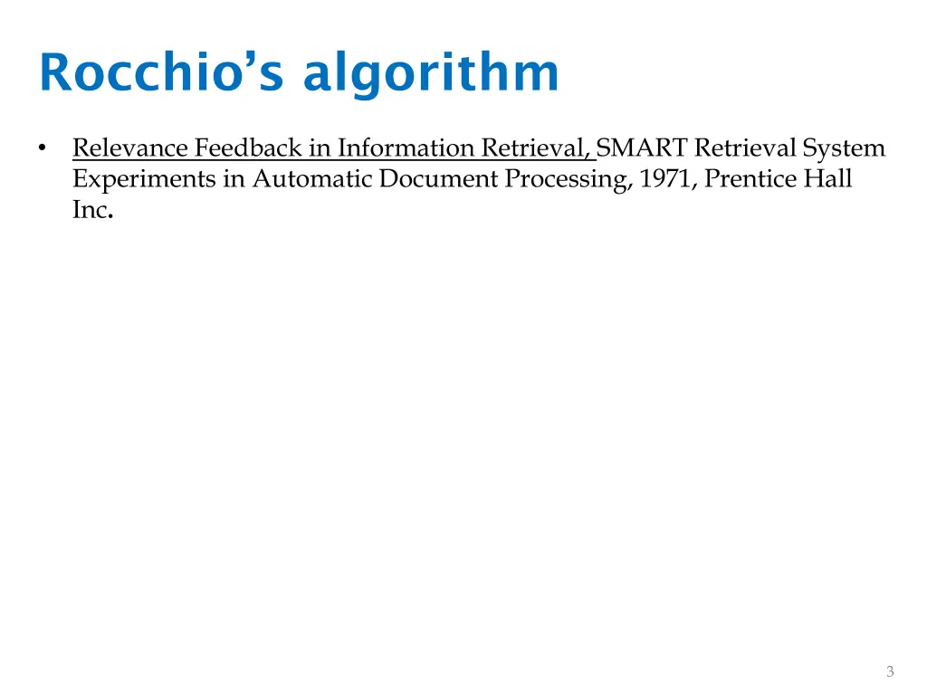 rocchio s algorithm 1