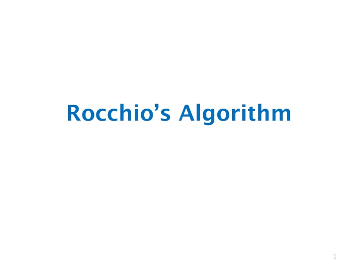 rocchio s algorithm