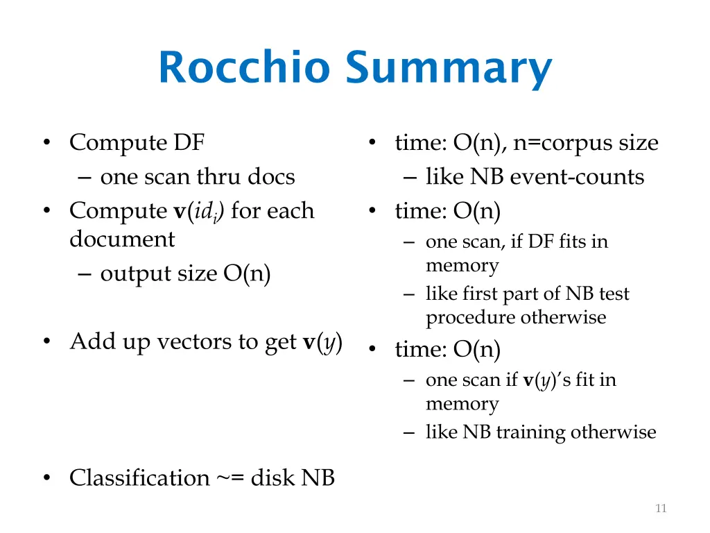 rocchio summary