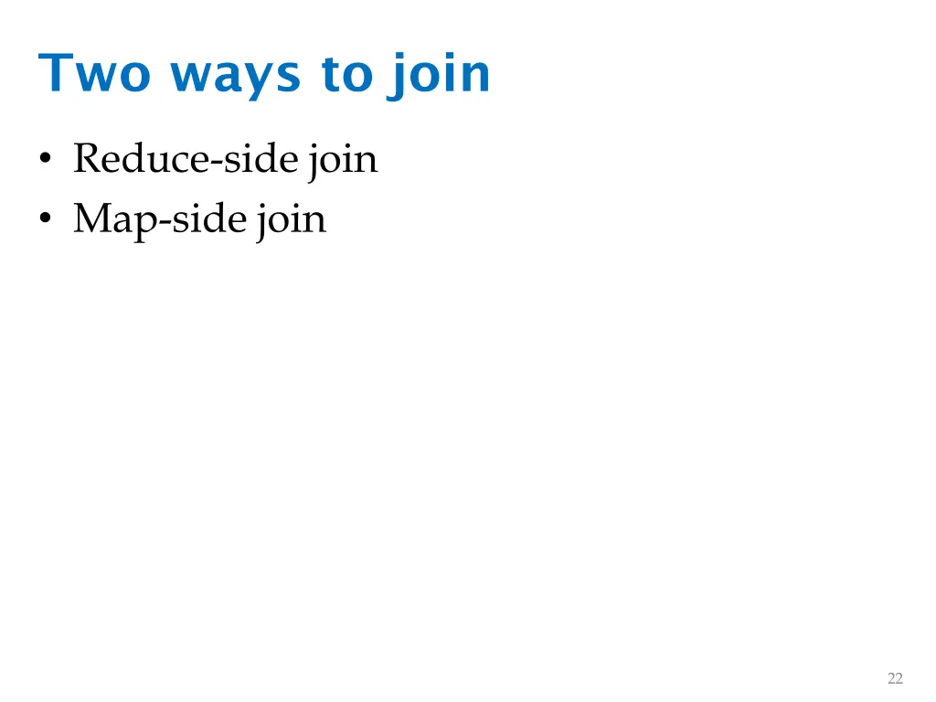 two ways to join