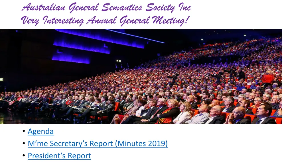 australian general semantics society inc very
