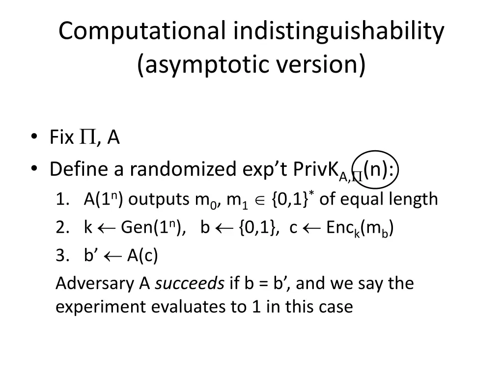 computational indistinguishability asymptotic 1