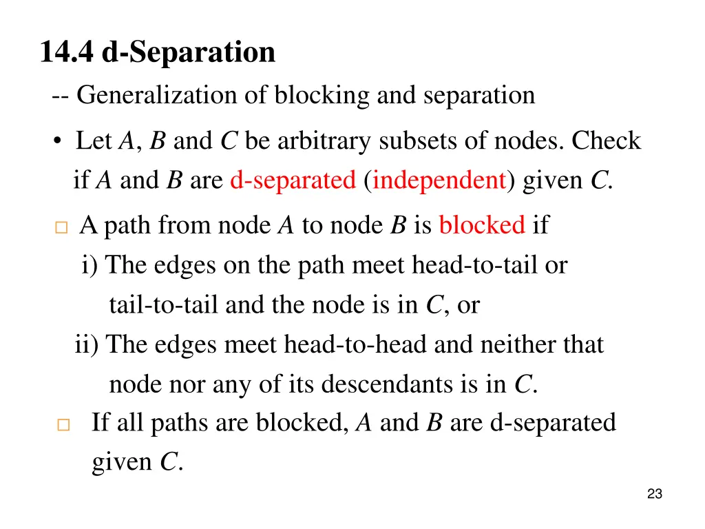 14 4 d separation generalization of blocking