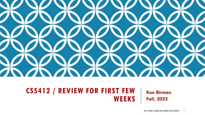 cs5412 review for first few