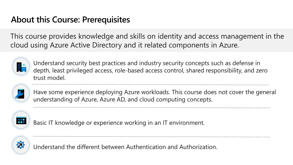 about this course prerequisites