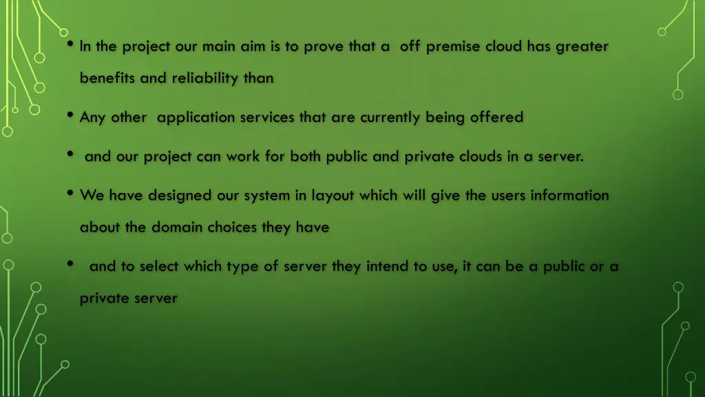 in the project our main aim is to prove that