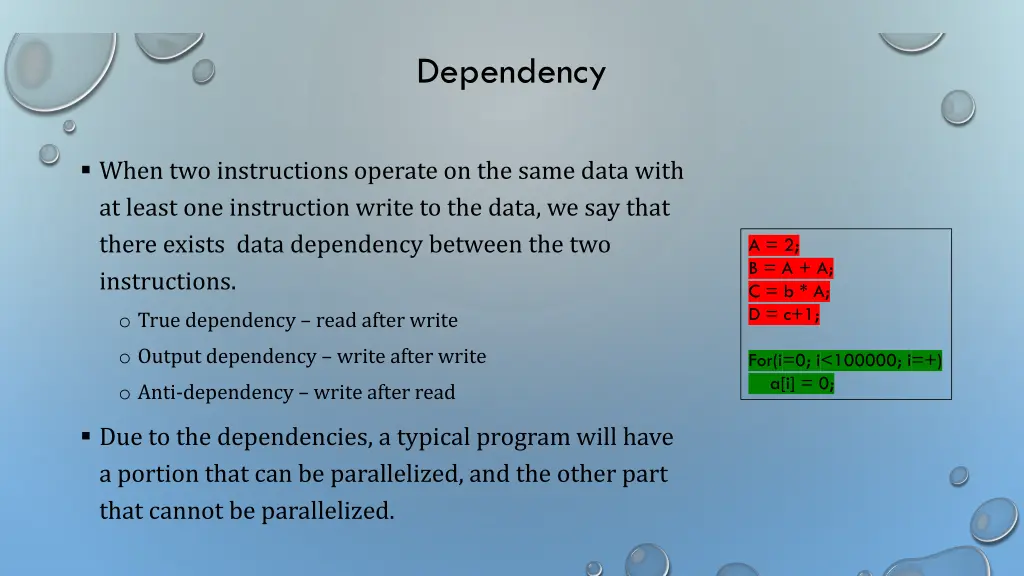 dependency