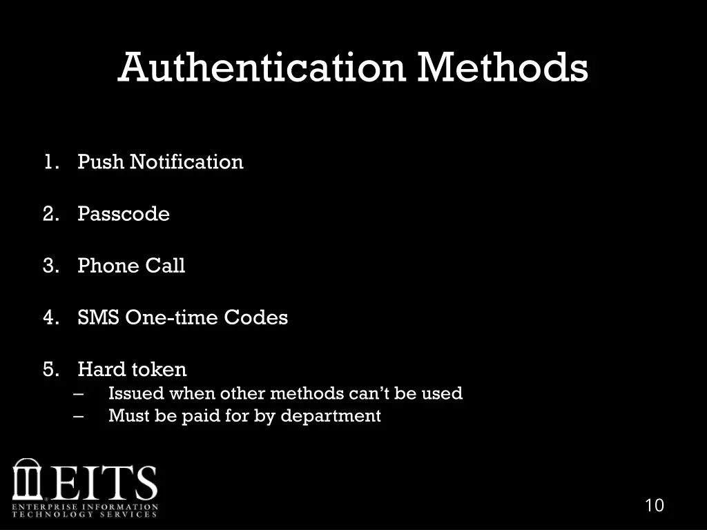 authentication methods