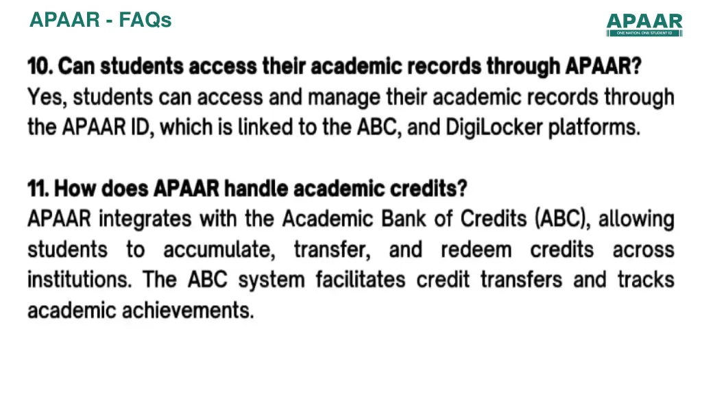 apaar faqs 5