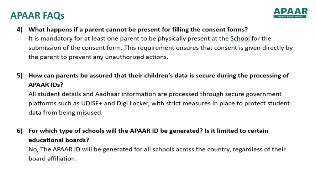 apaar faqs 7