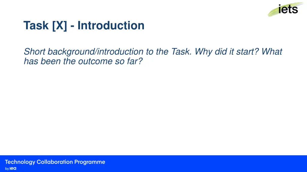 task x introduction