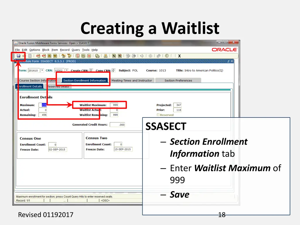 creating a waitlist