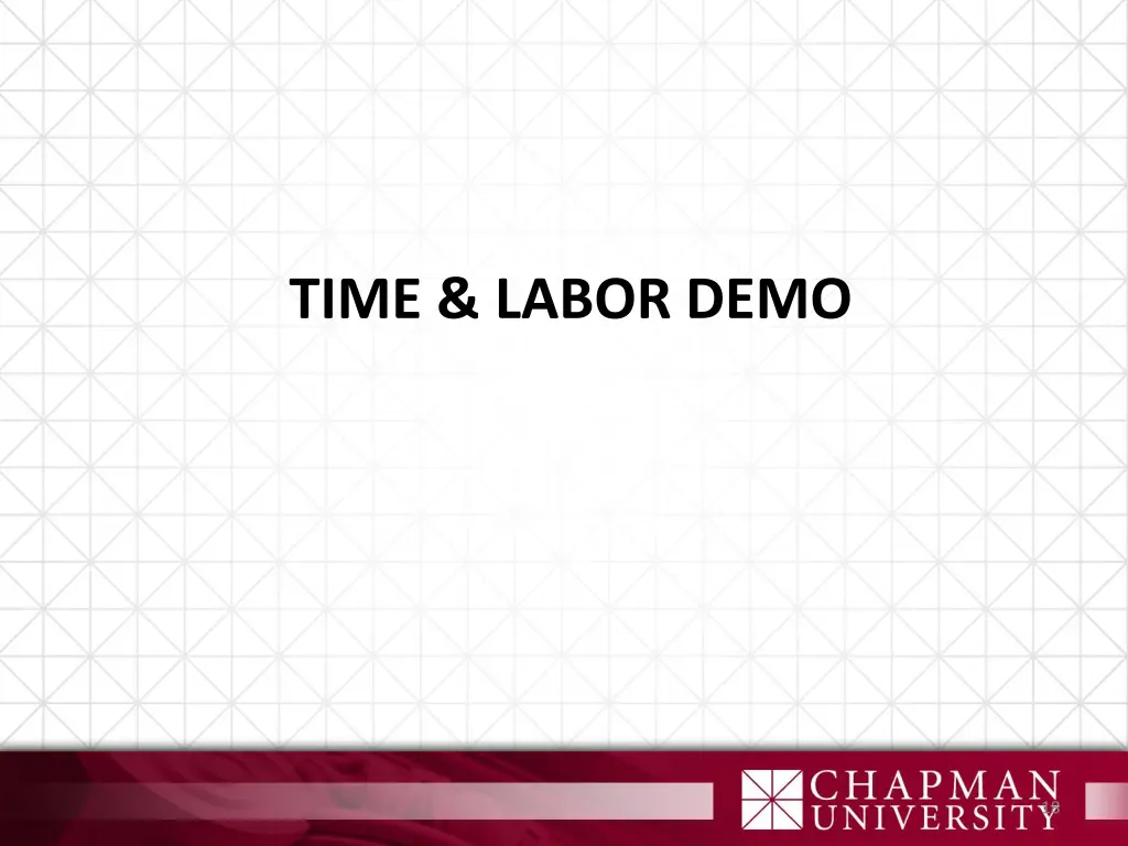 time labor demo