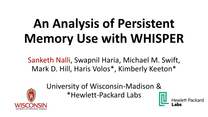 an analysis of persistent memory use with whisper