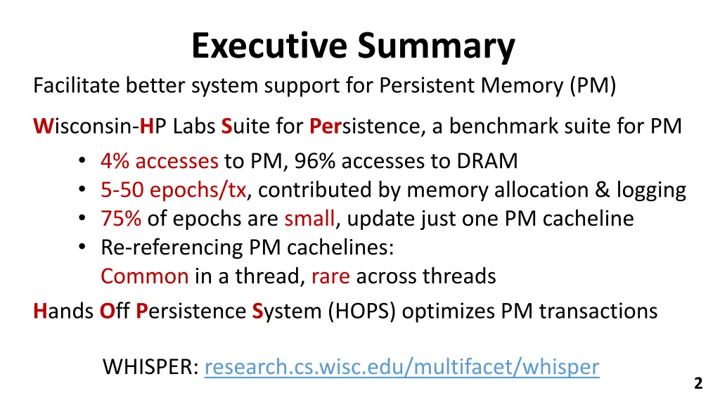 executive summary