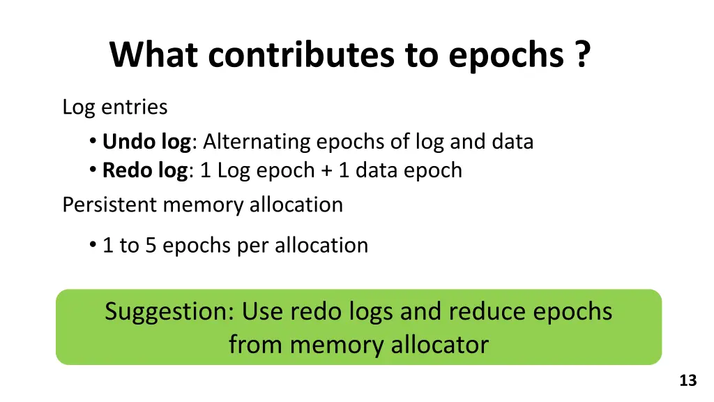 what contributes to epochs