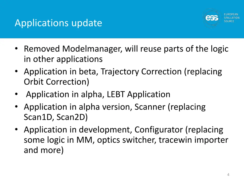 applications update