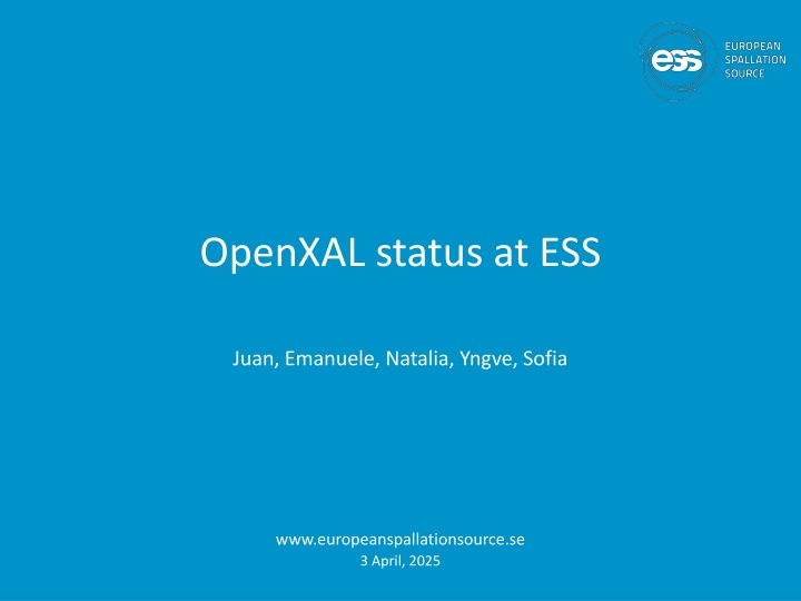 openxal status at ess