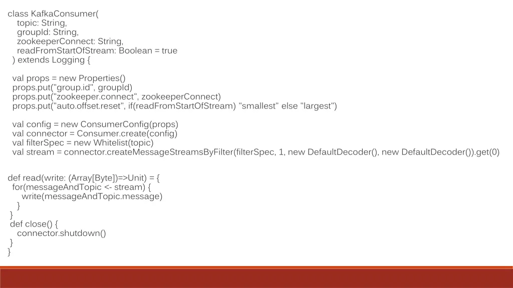 class kafkaconsumer topic string groupid string