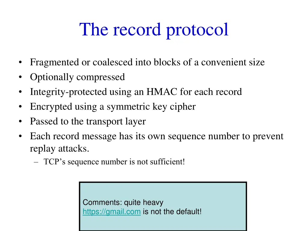 the record protocol