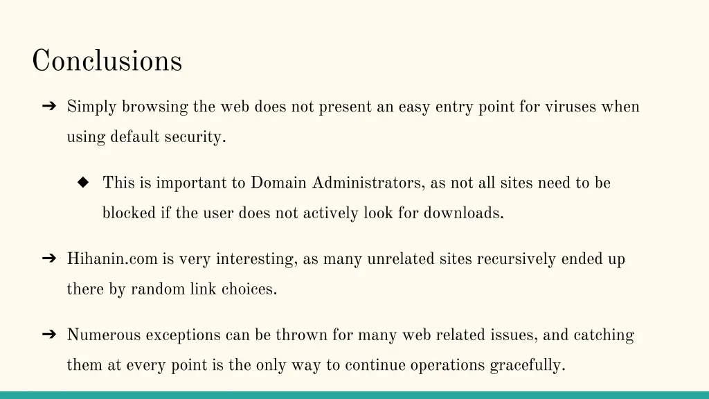 conclusions