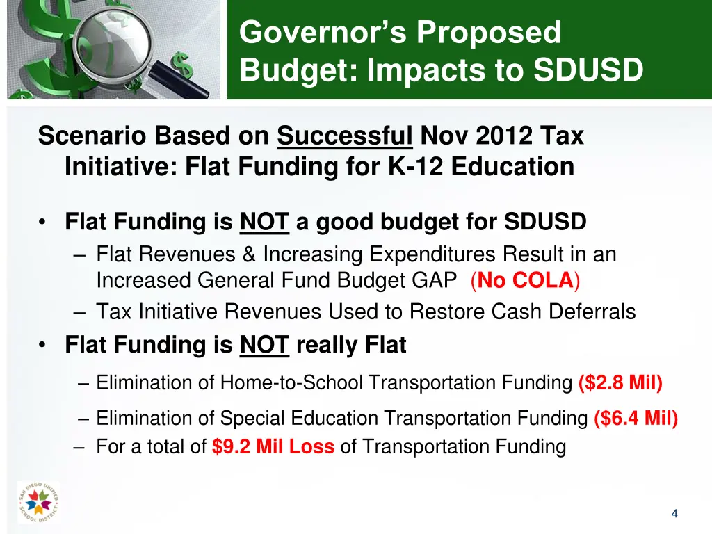 governor s proposed budget impacts to sdusd
