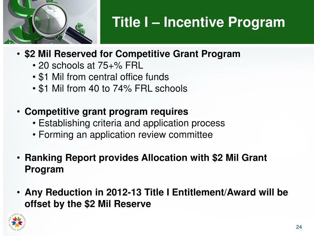 title i incentive program
