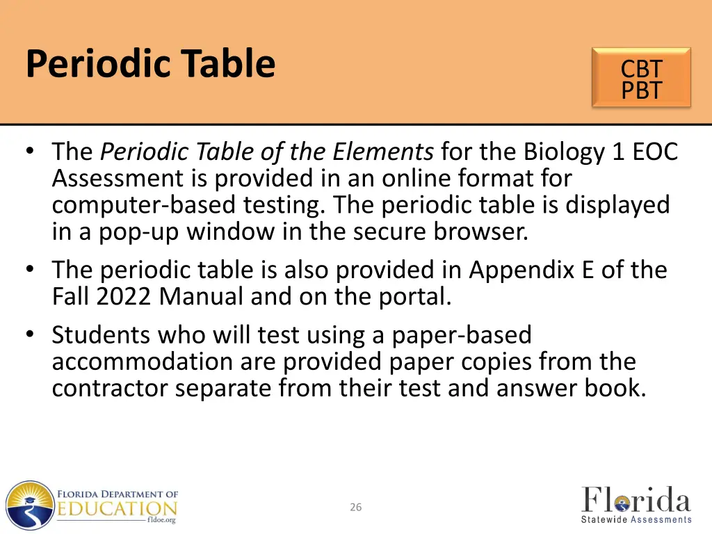 periodic table