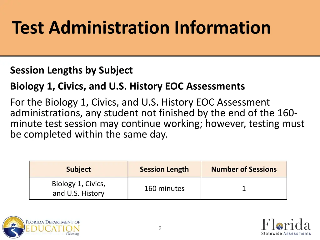 test administration information 4
