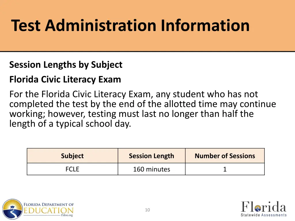 test administration information 5